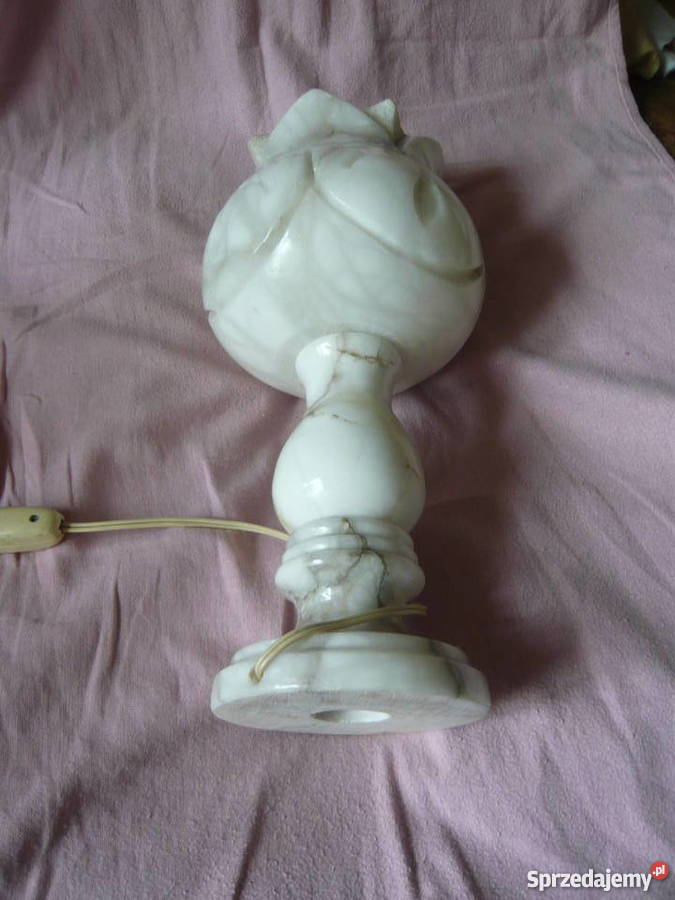 Lampa z alabastru pokojowa nocna zabytkowa mazowieckie