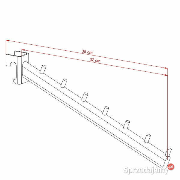 Wieszak Zawieszka sklepowa na owal skośna Z24 Kraków