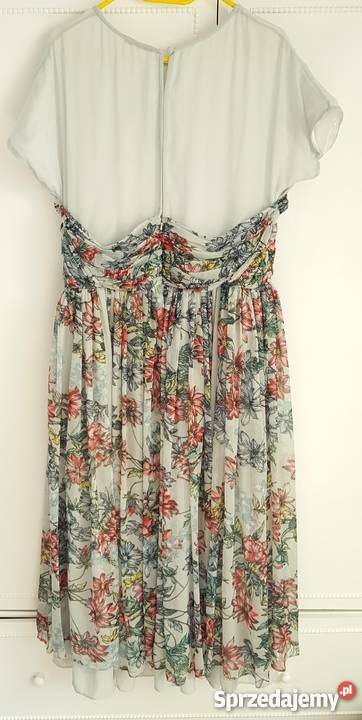 Rozkloszowana sukienka w kwiaty ASOS 46 XXXL 3XL Szczecin