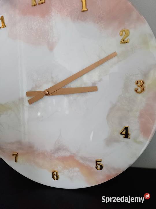 Zegar ręcznie wykonany z żywicy epoksydowej Zegary Ostrołęka