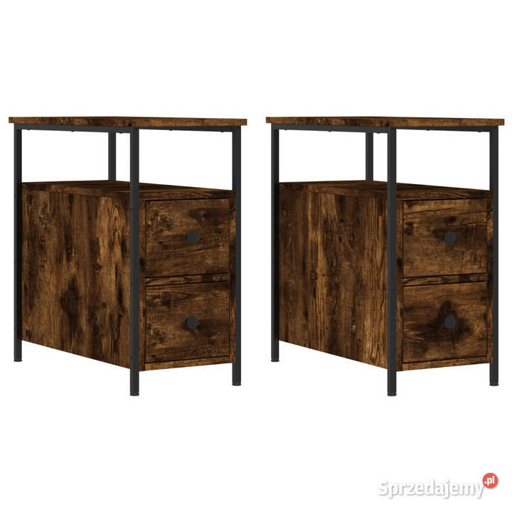 Szafki nocne 2 przydymiony dąb 30x60x60 WM826068 Warszawa