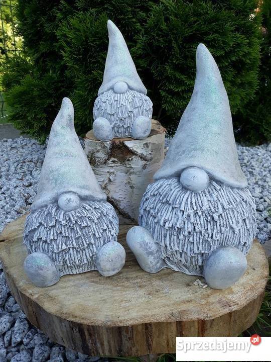 komplet krasnali brodacze gipsowe gnom komplet 3 Wrocław