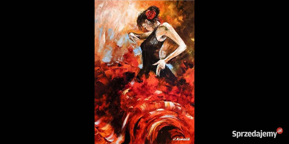 Kowalik Flamenco obraz olejny 50x70 akt Warszawa sprzedam