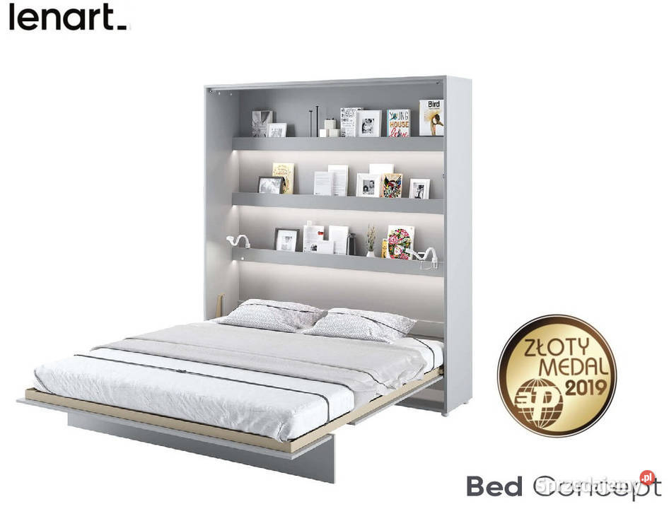 Półkotapczan Łóżko w Szafie BED CONCEPT 180x200 Łóżka, wersalki i sofy pomorskie