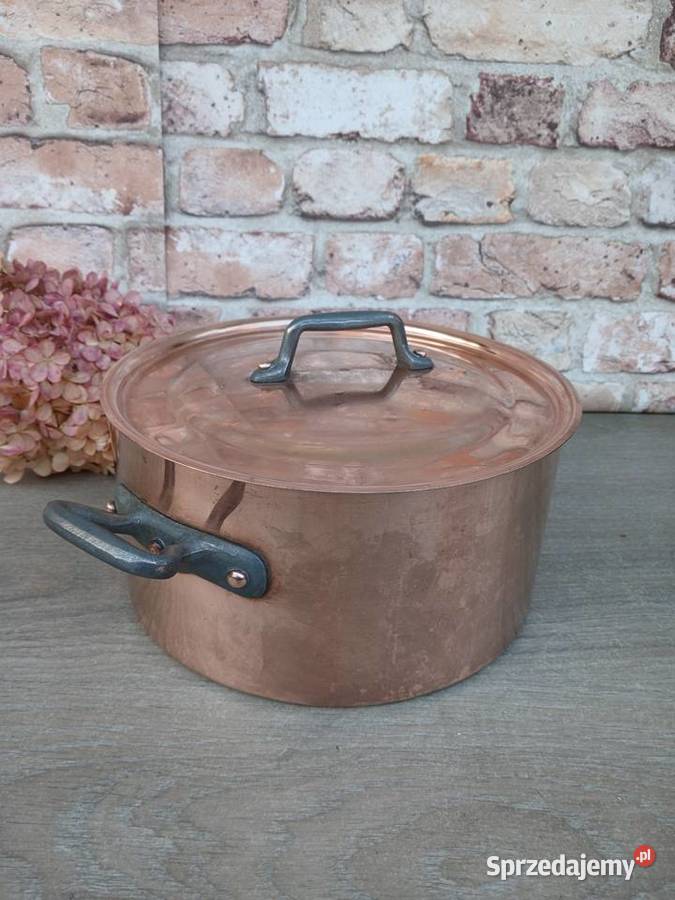 Miedziany garnek z pokrywką poj 4 litry Warszawa