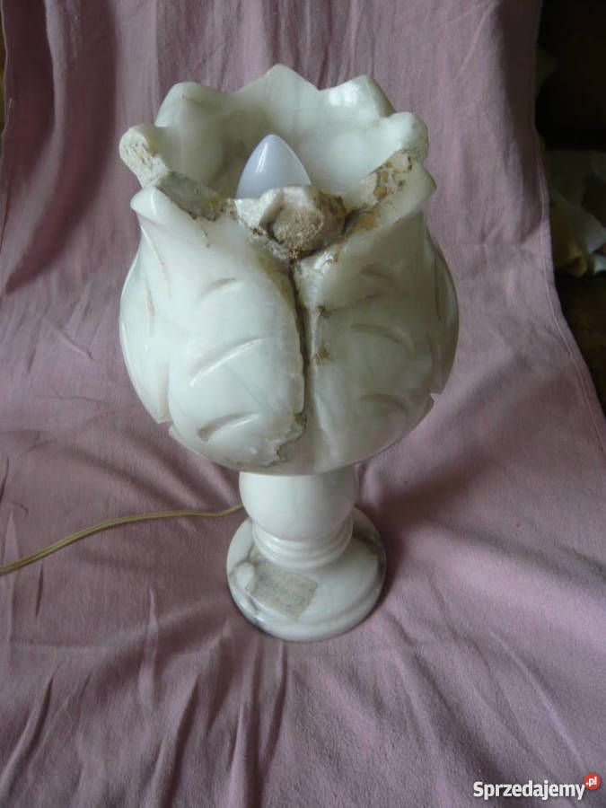 Lampa z alabastru pokojowa nocna zabytkowa Warszawa sprzedam