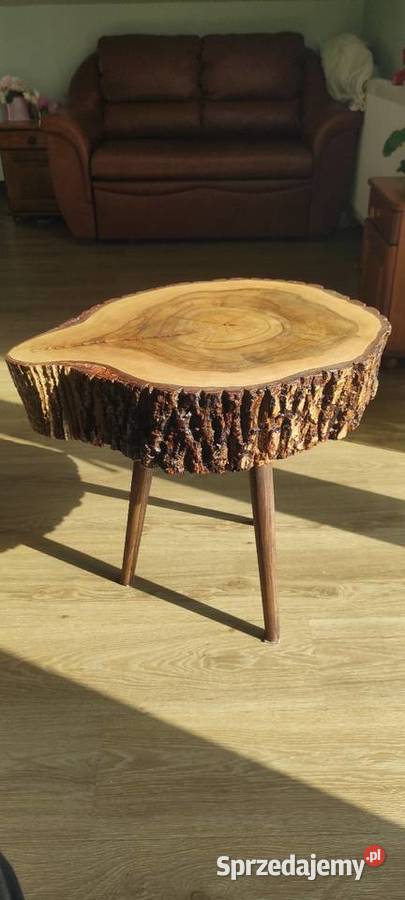 Stolik kawowy plaster orzech stolik loftowy Kraków sprzedam