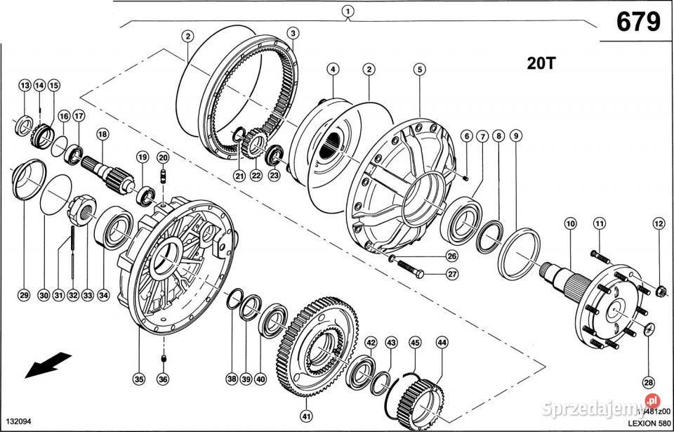 Claas Lexion 580 KOŁO CZOŁOWE 0006699842