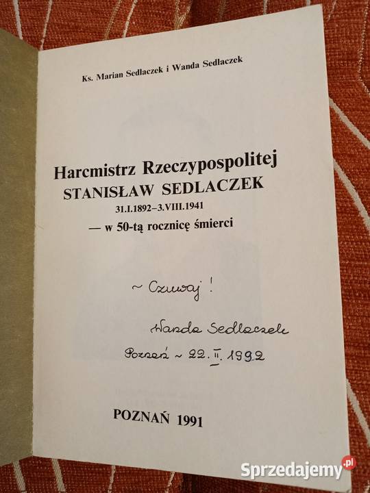 Harcmistrz Rzeczpospolitej Stanisław Sedlaczek Poznań sprzedam