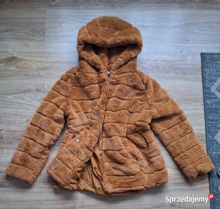 Lekkie przejściowe sztuczne futro brązowe z Kraków