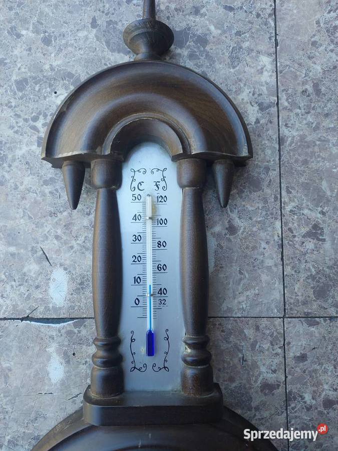 7 Stylizowany barometr ścienny termometr sprawny sprzedam