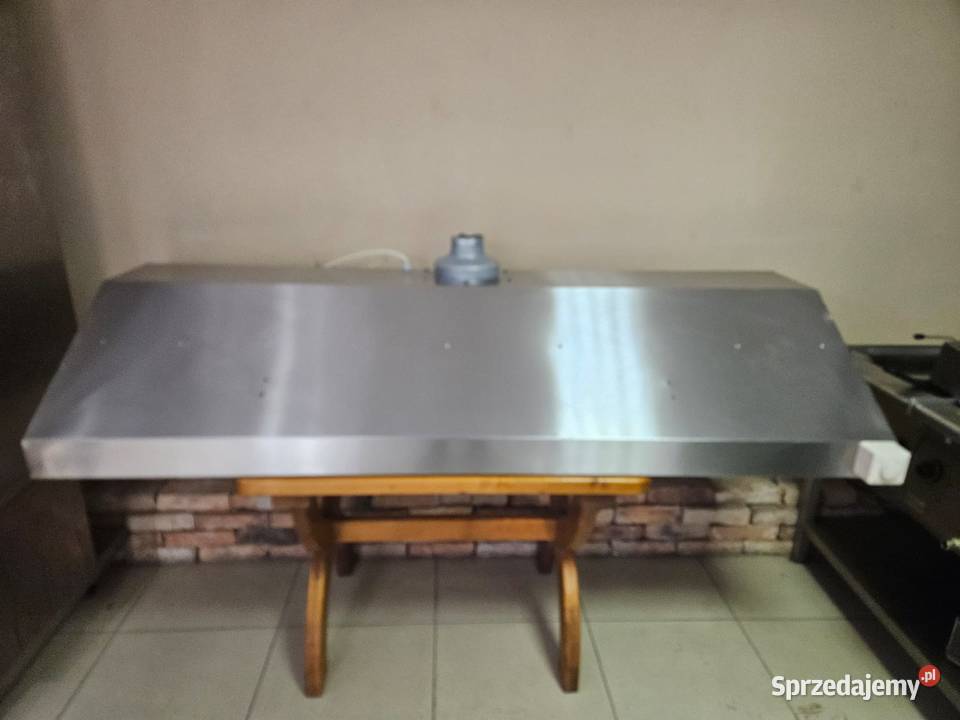 Okap nierdzewny przyścienny 200x70 KOMPLET Biznes i Przemysł Pszczyna