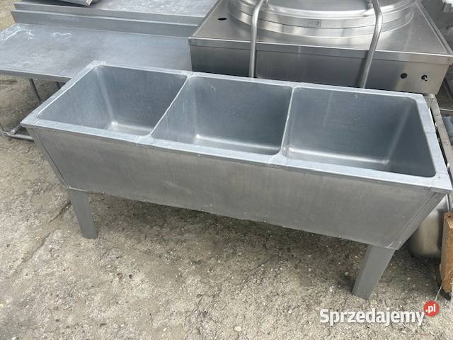 Zlew trzykomorowy aluminiowy Głogówko sprzedam