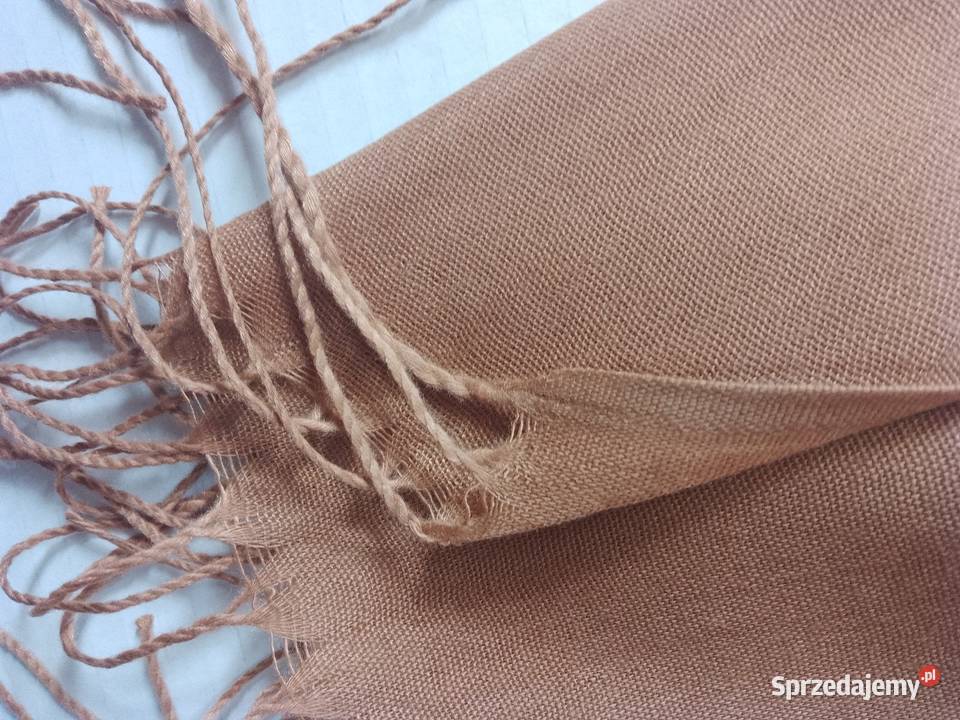 Szalik duży Cashmere brązowy/beżowy Chrzanów sprzedam