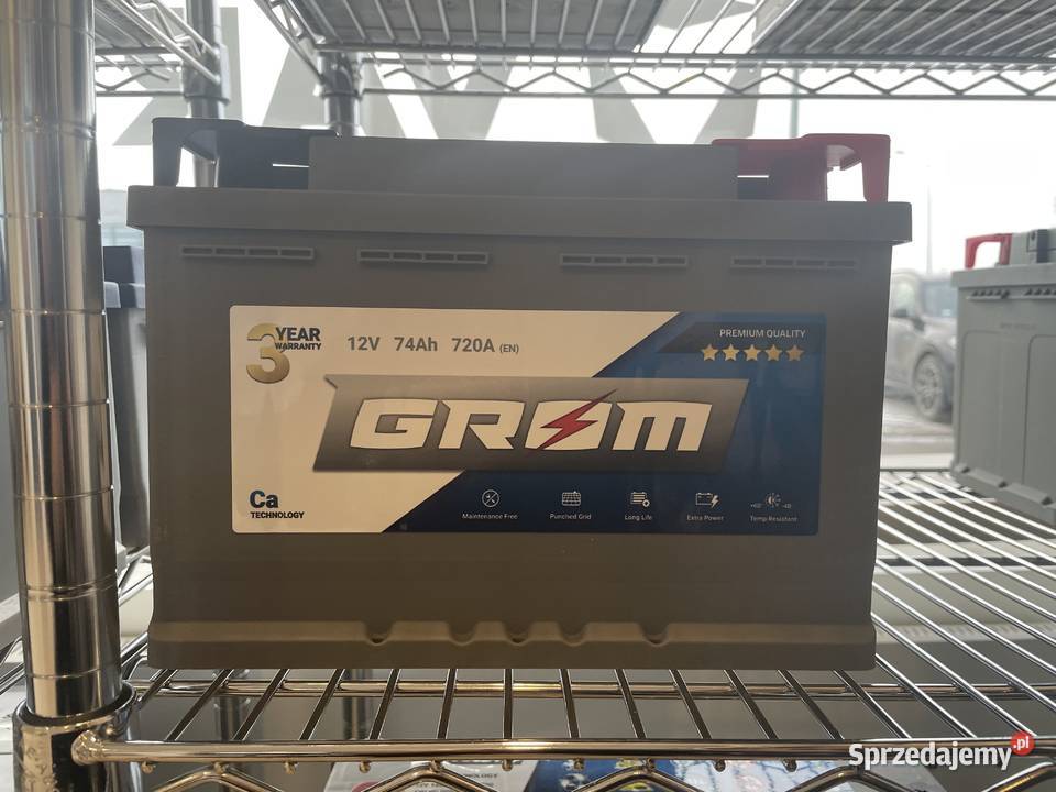 Akumulator Grom Premium 74Ah 720A WYSOKI osobowe Szczecin
