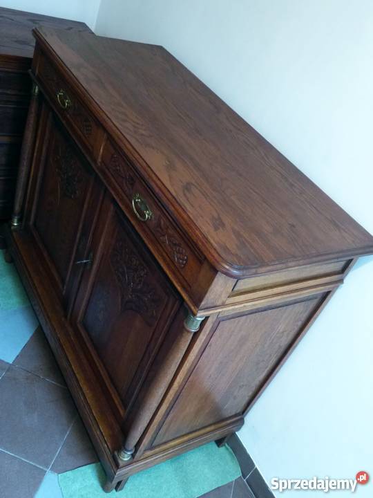 Piękna dębowa komoda secesyjnasklep Dąbrowa śląskie Dąbrowa Górnicza sprzedam