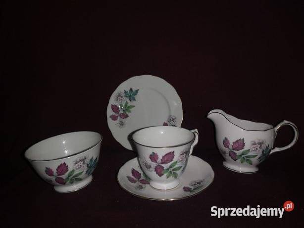 Filiżanka z talerzykiem deserowym Crown Royal pomorskie Gdańsk