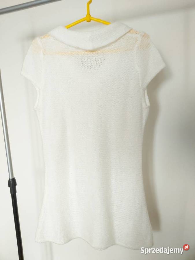 Bezrękawnik bluzka biała rozmiar M z dzianinki Lublin