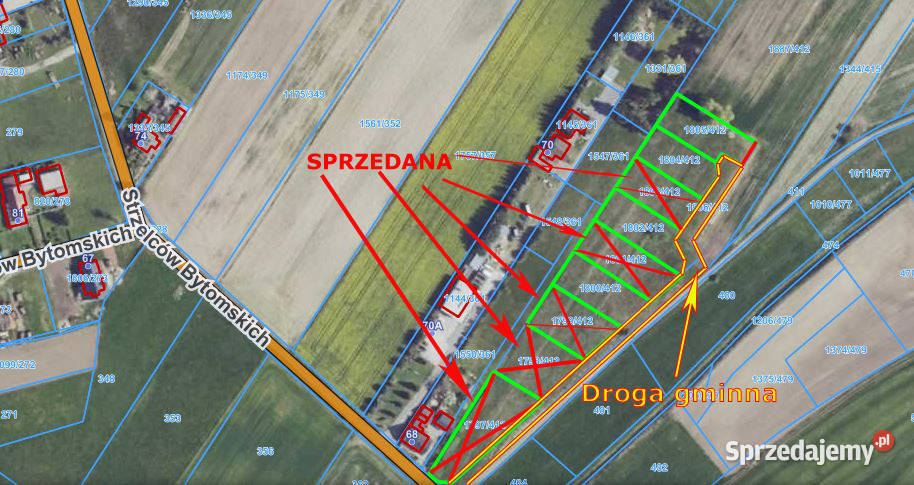 Sprzedaż działka budowlana 1688 ar Dobrzeń