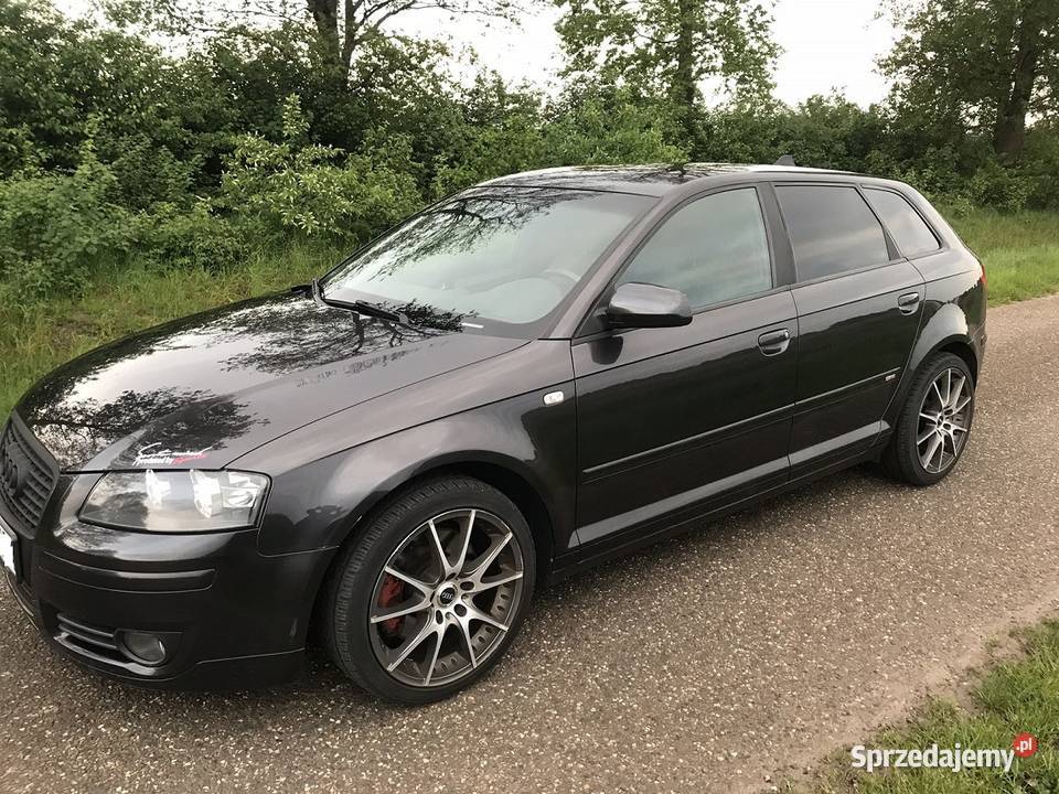 Grafitowe Audi A3 8p 20tdi 170 S Line Quattro skórzana tapicerka