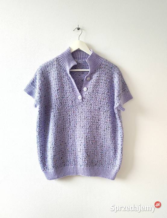 Fioletowy sweter Kamizelka Vintage 42 44 y2k sprzedam