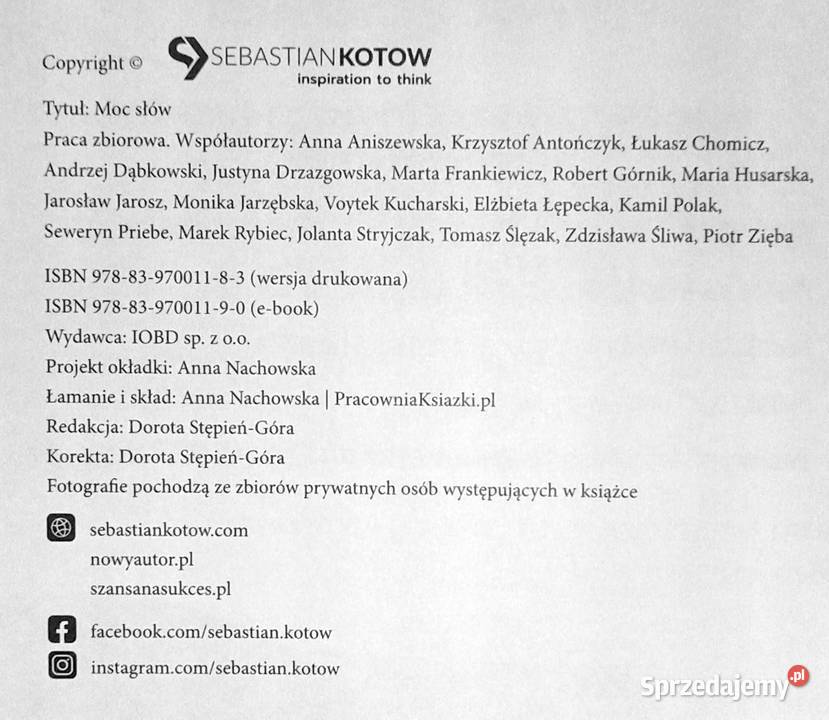 Moc słów Robert Górnik Chełm sprzedam