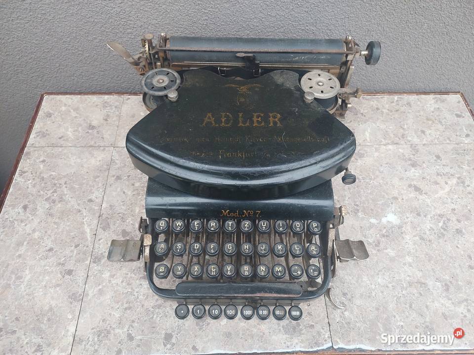 Stara maszyna do pisania gabinetowa Adler model sprzedam