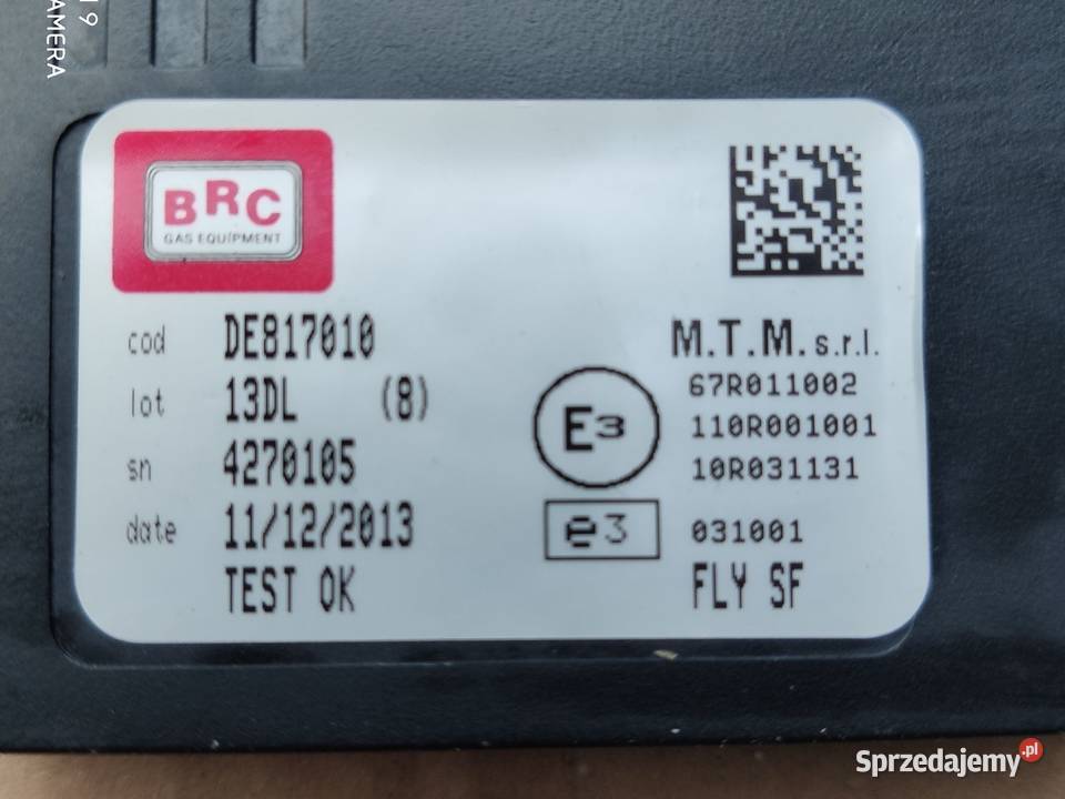 Sterownik gazu komputer BRC FLY SF DE817010 Układ elektryczny Pszczyna