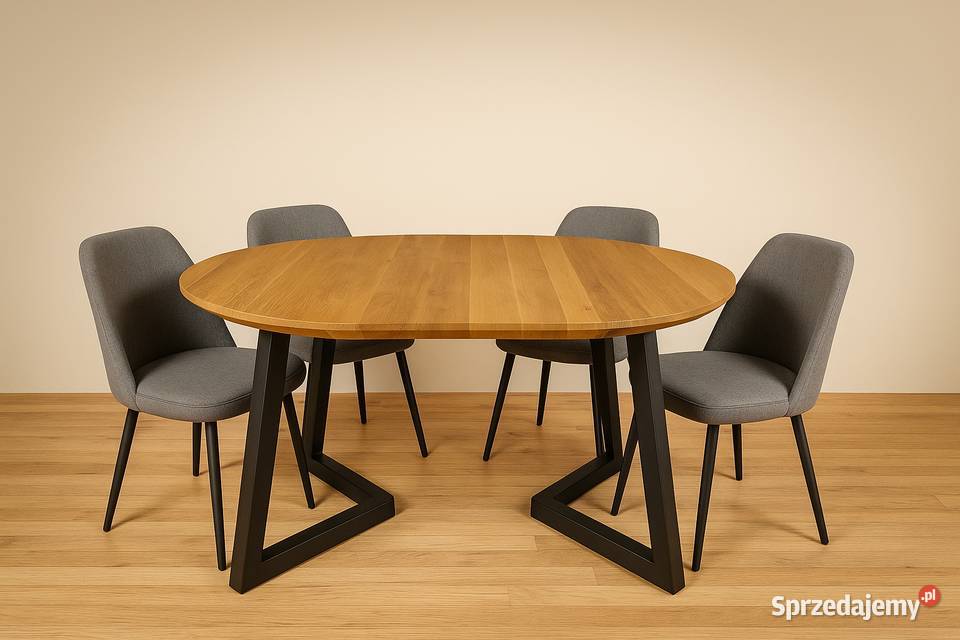 Stół Dębowy Okrągły LOFT 100 Lite Drewno Różne Gdańsk sprzedam