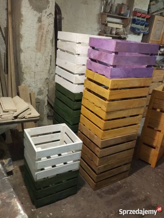 skrzynka drewniana doniczka donica śląskie Woźniki