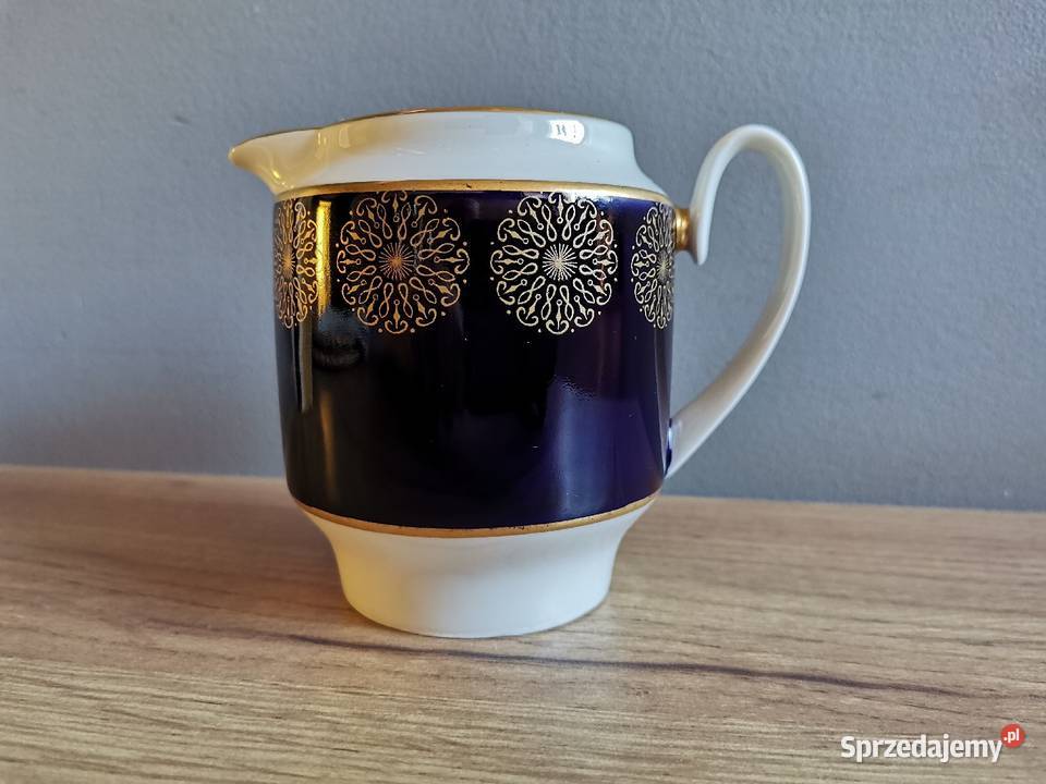 Stary kobaltowy mlecznik porcelana Weimar Katowice