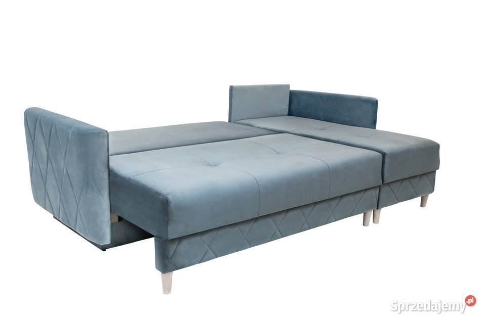 Narożnik Jasnoniebieski z Funkcją Spania USZAK Leżajsk