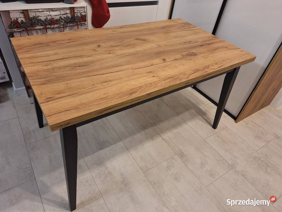 Stół loft rozkładany 80x140 czarny dąb craft dolnośląskie Lutynia