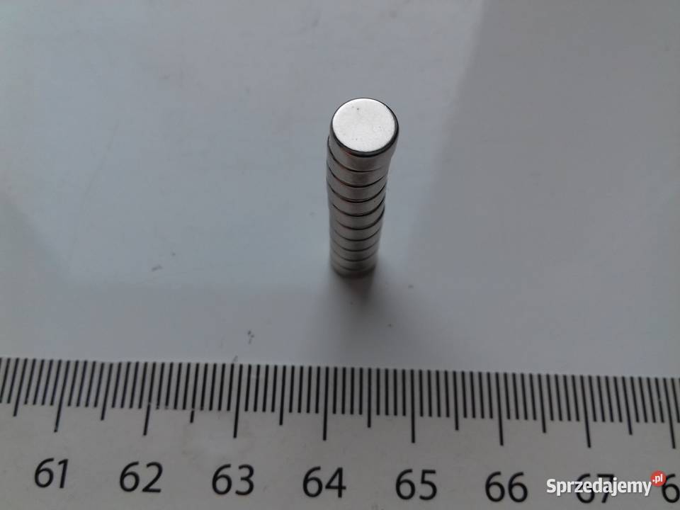Magnes neodymowy okrągły mocny 6mm x 3mm kujawsko-pomorskie Bydgoszcz