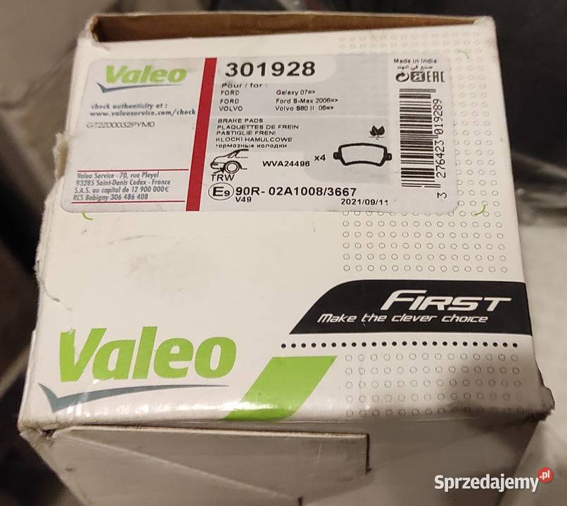 Klocki hamulcowe Ford S Galaxy Valeo 301928 Siechnice