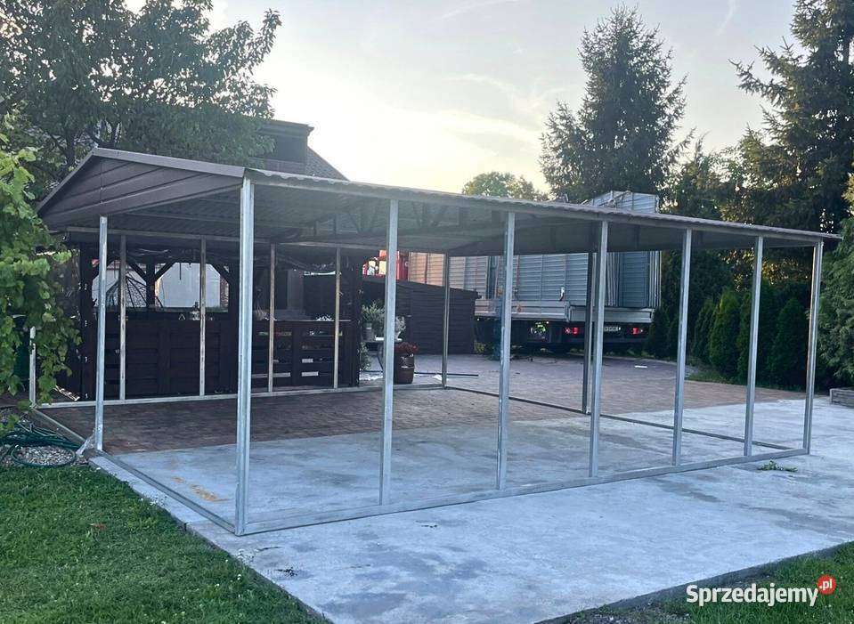 Wiata garażowa 6x6 niezabudowana z dachem