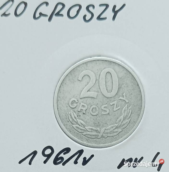 20 Groszy 1961 r 4 PRL Piękne Numizmatyka Konin