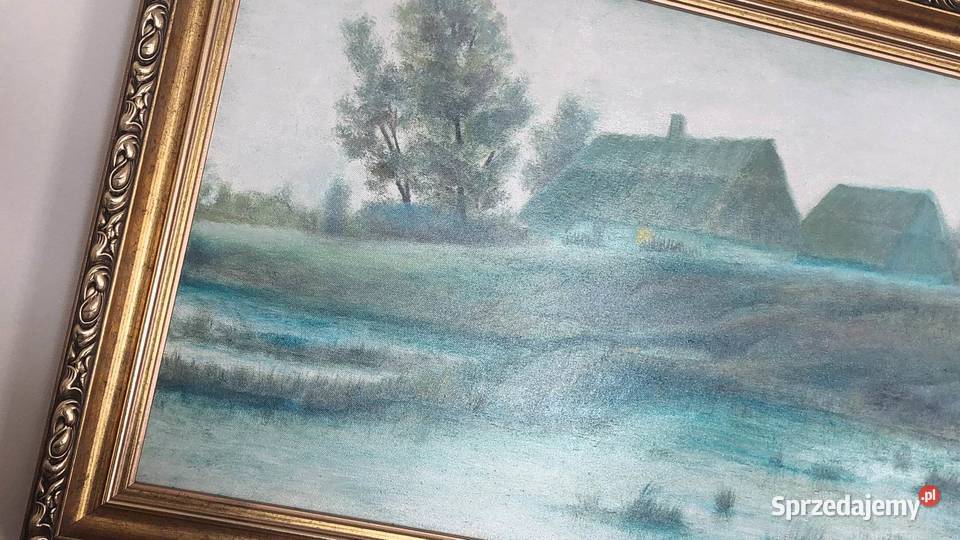 Chata wsią obraz ręcznie malowany 3040 Promocja Malarstwo Lublin