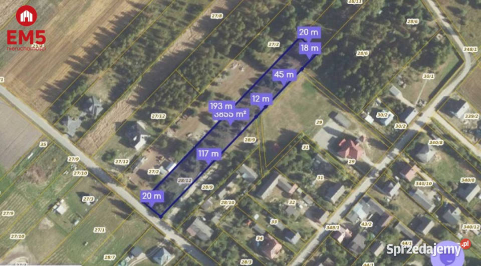 Ogłoszenie działka Poddubówek 1050m2 Koplany