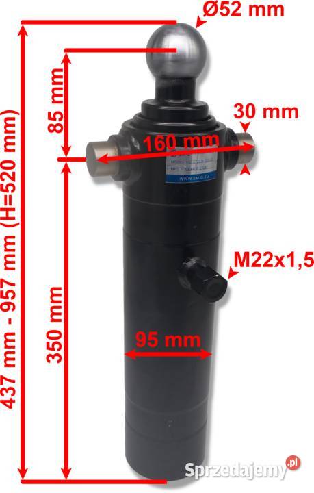 Hydraulika wywrotu 2m 520 Z KOŁYSKĄ 5T 12V KIPRA Solec Kujawski