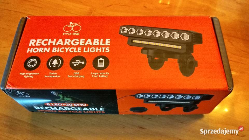 Lamka oświetlenie rowerowenowepilot klaksonmocna