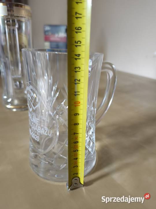 Kufel kryształowy 600ml z grawerunkiem wysokość Krzeszowice