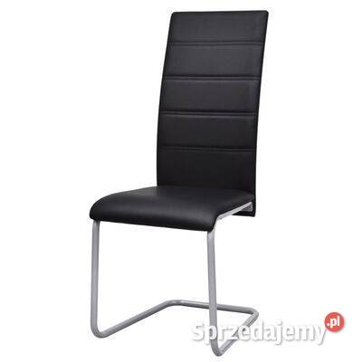 vidaXL Krzesła stołowe wspornikowe 6 czarne Warszawa sprzedam