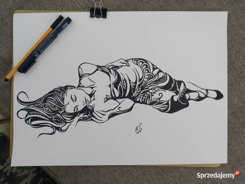 Rysunek leżąc cienkopis blok tech A3 250 gm2 Warszawa