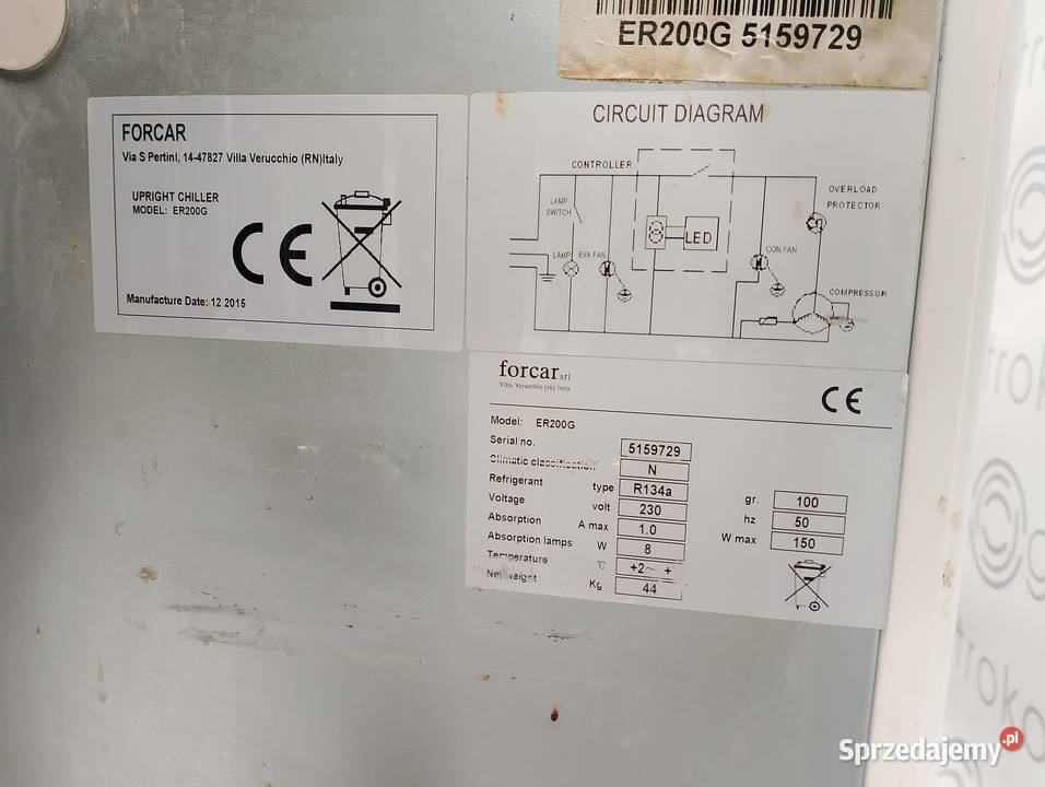 Szafa chłodnicza podblatowa Forcar 60x60 Wrocław