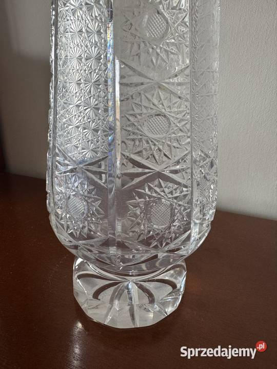 Wazon kryształowy z czasów PRL ciężki wysoki 255 Częstochowa sprzedam