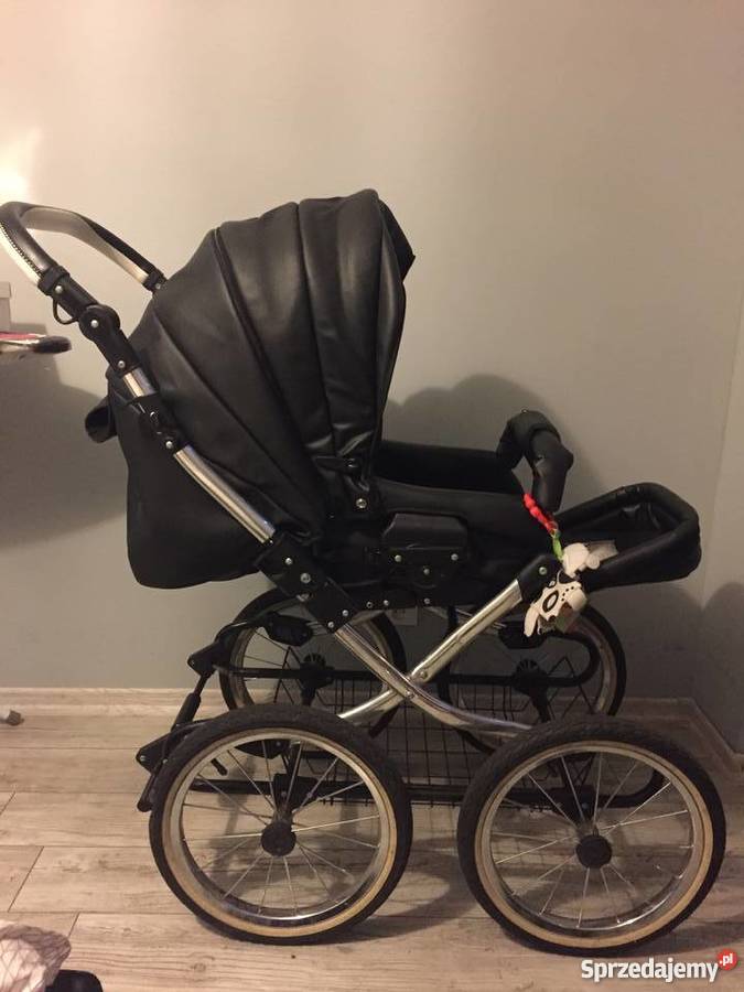 Wózek 3 w 1 Skóra Duże Koła Bujaczek