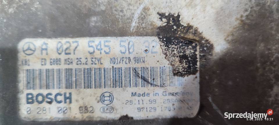 MERCEDES SPRINTER 29D 0281001982 A0275455032 Dobre Miasto