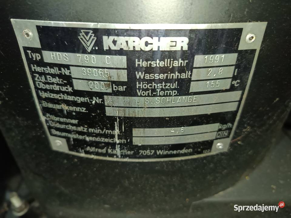 Myjka ciśnieniowa KARCHER HDS 790 C Tarnowskie Góry sprzedam