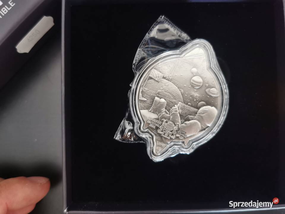 Srebrny Bitcoin Rocket 1oz High Reliefe pudełko dolnośląskie Głogów